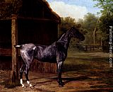 lord Rivers' Roan mare In A Landscape by Jacques-Laurent Agasse